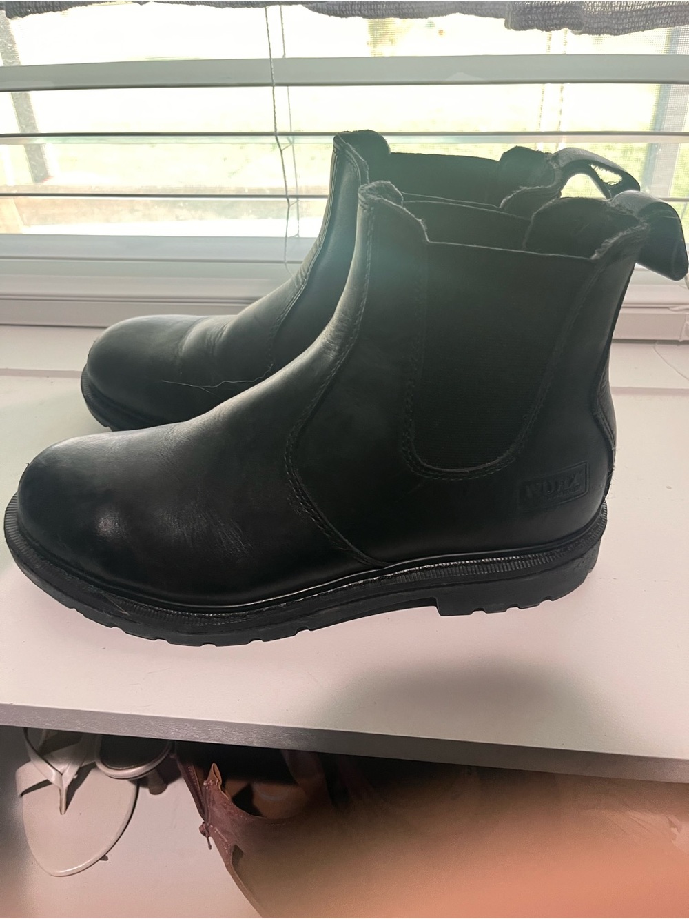 Men's Black Steeltoe Work Boots